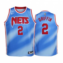 Brooklyn Nets Blake Griffin 2021 Classic Edition Blue Youth Maglia e 2