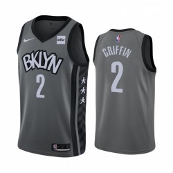 Blake Griffin & 2 Brooklyn Nets 2020-21 Grigio Dichiarazione edizione Maglia