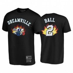 Hornets Charlotte BR Remix Dreamville Lamelo Ball Nero T-Shirt 2020 Draft