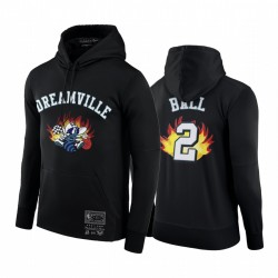 Hornets Charlotte BR Remix Dreamville Lamelo Ball Nero Hoodie 2020 Draft