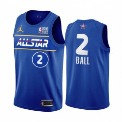 Lamelo Balla USA Team 2021 Aumento stelle Maglia Blue Blue All-Star Hornets