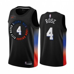 Derrick Rose New York Knicks 2020-21 Nero City Edition Maglia