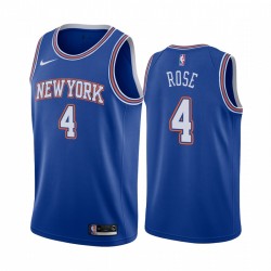 Derrick Rose New York Knicks 2020-21 Blue Dichiarazione Edition Maglia