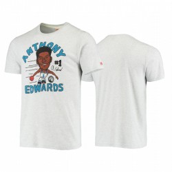 Anthony Edwards & 1 Timberwolves Promising Newcomer Cream T-Shirt
