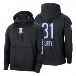 Philadelphia 76ers Seth Curry Hoodie Courtside City Edition Pullover Nero