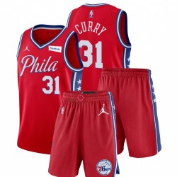 Philadelphia 76ers Nike Dichiarazione Edition Seth Seth Curry e 31 abiti da palestra Rosso