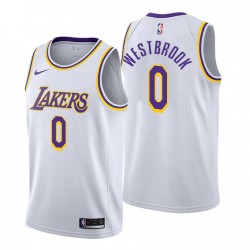 Los Angeles Lakers Association Edition Russell Westbrook No. 00 Bianco Swingman Maglia