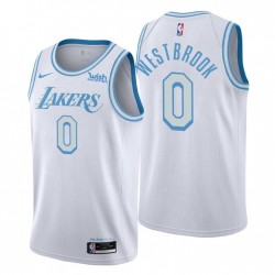 Los Angeles Lakers City Edition Russell Westbrook & 00 Bianco Swingman Maglia