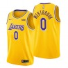 Los Angeles Lakers Icon Edition & 00 Russell Westbrook Gold Gold Maglia Swingman