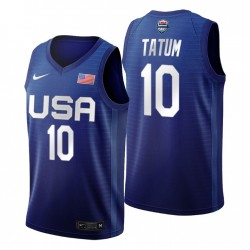 USA Team 2021 Tokyo Olympics Basketball & 10 Jayson Tatum Royal Maglia