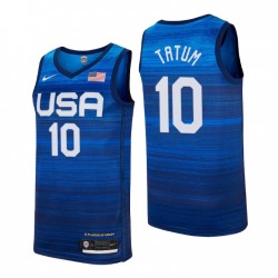 Squadra USA 2021 Tokyo Olimpiadi Basket e 10 Jayson Tatum Navy Player Maglia
