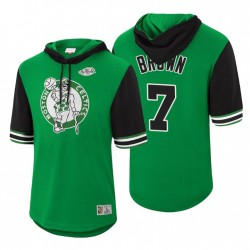 Boston Celtics Jaylen Brown & 7 Mitchell & Ness Laberwood Classics Classici Buzzer Beater Mesh Green Felpa con cappuccio-Cellulare