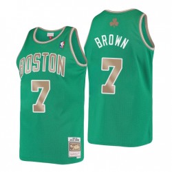 Jaylen Brown No. 7 Boston Celtics Mitchell & Ness Kelly Green Green Hardwood Classics Maglia