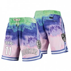 Brooklyn Nets Pro Standard u0026 11 Kyrie Irving Multicolor Dip-Dye Shorts