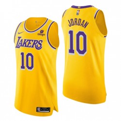 Los Angeles Lakers u0026 10 Deandre Jordan Gold Authentic Icon Edition 2021-22 Glia
