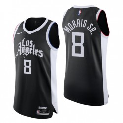 2020-21 Los Angeles Clippers Maglia No. 8 Marcus Morris Sr. City Edition Nero
