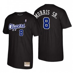Clippers di Los Angeles # 8 Marcus Morris Sr. Mitchell u0026 Ness Ricarica 2.0 T-shirt Nero
