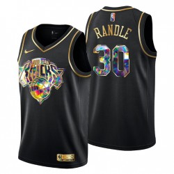 2021-22 New York Knicks Julius Randle # 30 Golden Edition Diamond Logo Nero Swingman Maglia