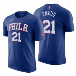 Philadelphia 76ers Joel Embiid # 21 75th Anniversary Diamond Royal T-Shirt