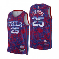 Philadelphia 76ers Select Series Rookie of the Year Ben Simmons No. 25 Rosso Royal Swingman Maglia