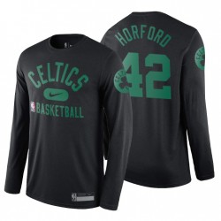 Boston Celtics Performance Performance On-Court Practice Legend Al Horford No. 42 Nero T-shirt manica lunga