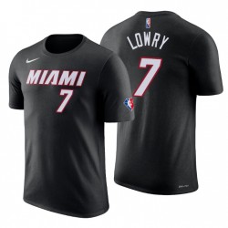 Miami Heat Kyle Lowry # 7 75th Anniversary Diamond Nero T-shirt