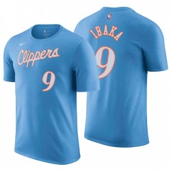 Clippers Los Angeles 2021-22 City Edition Serge Ibaka # 9 T-shirt blu