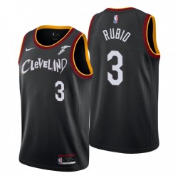 Cleveland Cavaliers City Edition Ricky Rubio # 3 Nero Swingman Maglia