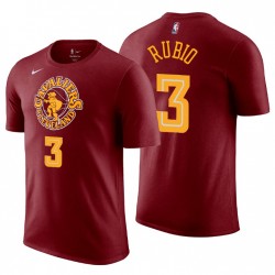 Cleveland Cavaliers # 3 Ricky Rubio City Edition T-Shirt Rosso