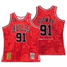 Chicago Bulls Hebru Brantley X M& N Dennis Rodman No. 91 Rosso Bianco 1995-96 Swingman Maglia