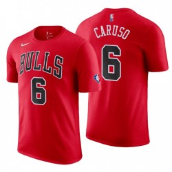 Chicago Bulls Alex Caruso # 6 75th Anniversary Diamond Rosso T-Shirt