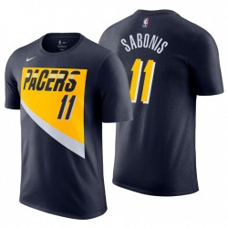 Indiana Pacers # 11 Domantas Sabonis City Edition T-shirt navy