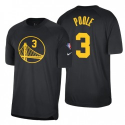 Golden State Warriors City Warmup Shooting Giordania Poole No.3 T-shirt Nero 2021-22