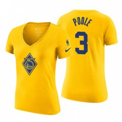 Golden State Golden Warriors da donna 75 ° anniversario Giordania Poole * 3 T-shirt in oro