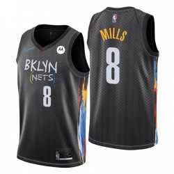 Brooklyn Nets Swingman Patty Mills No. 8 City Edition Nero Maglia