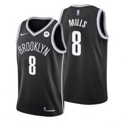 Brooklyn Nets Icon Edition # 8 Patty Mills Nero Maglia Swingman