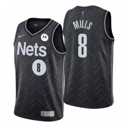 Brooklyn Nets Guadagna Edition # 8 Patty Mills Nero Swingman Maglia