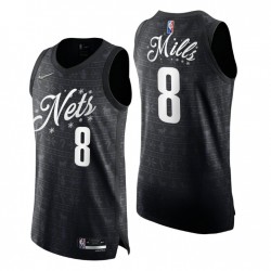 2021 NBA 75th Christmas Brooklyn Nets Patty Mills # 8 Nero Authentic Maglia