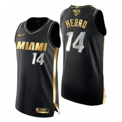 Miami Heat Maglia Tyler Herro Golden Edition Nero