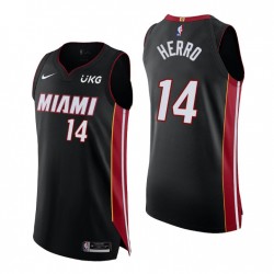 Miami Heat No. 14 Tyler Herro Authentic Icon Edition Nero Maglia