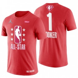 Phoenix Suns Devin Booker 2022 NBA All-Star Maroon 75th T-Shirt