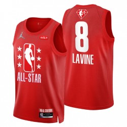 Chicago Bulls # 8 Zach Lavine 2022 NBA ALL-STAR ROSSO MAGLIA