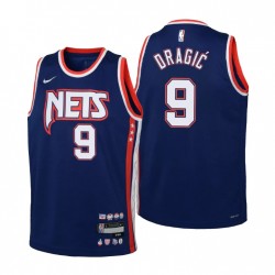Brooklyn Nets Goran Dragic # 9 75th Anniversary Navy Giovani Maglia City