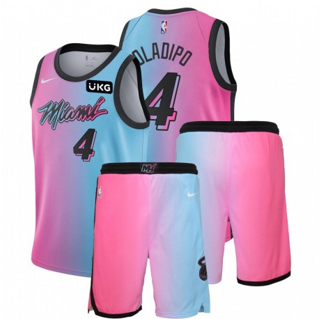Nike Miami Heat Victor Oladipo # 4 Blue Pink City Edition Gym Autfette