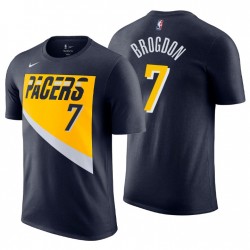 Indiana Pacers # 7 Malcolm Brogdon City Edition T-shirt navy
