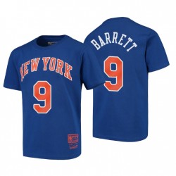 Giovani New York Knicks Hardwood Classics RJ Barrett # 9 T-shirt blu
