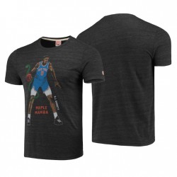 New York Knicks RJ BARRETT # 9 Player Graphic Tri-Blend T-shirt a carbone a groppa