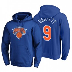 New York Knicks no.9 RJ BARRETT BARRETT PRIMARY LOGO PULLOVER Felpa con cappuccio blu
