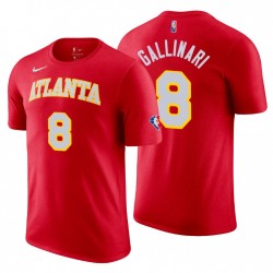 Atlanta Hawks Danilo Gallinari # 8 75th Anniversary Diamond Rosso T-shirt Icon