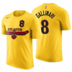 Atlanta Hawks # 8 Danilo Gallinari City Edition T-shirt Gold Gold